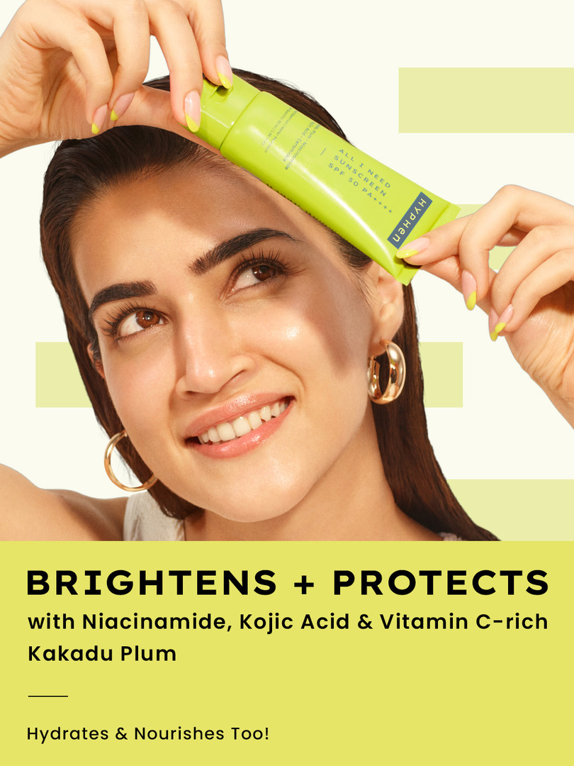Hyphen All I Need Sunscreen SPF50 PA++++ In-Vivo Tested Moisturizing Sunscreen - 50ml